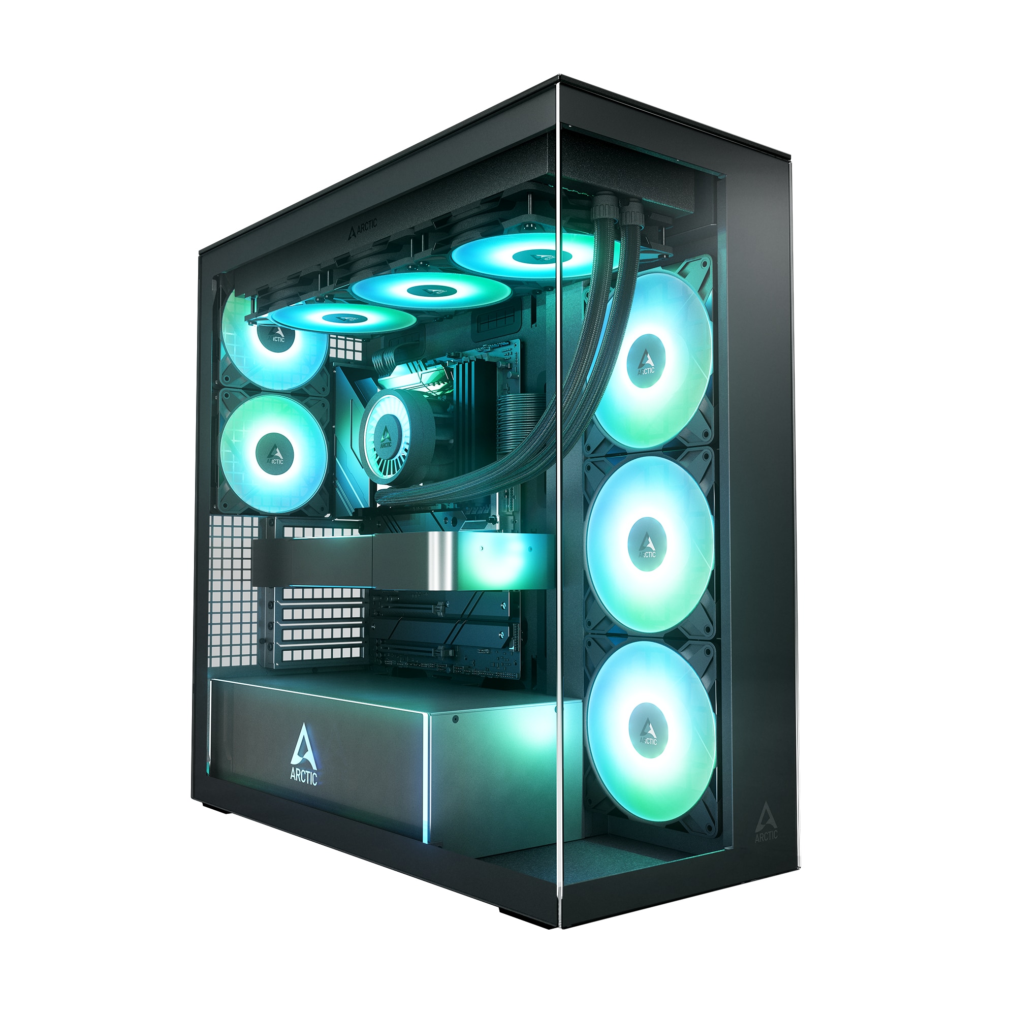 ARCTIC Xtender PC Gehäuse Midi-Tower Schwarz / Transparent