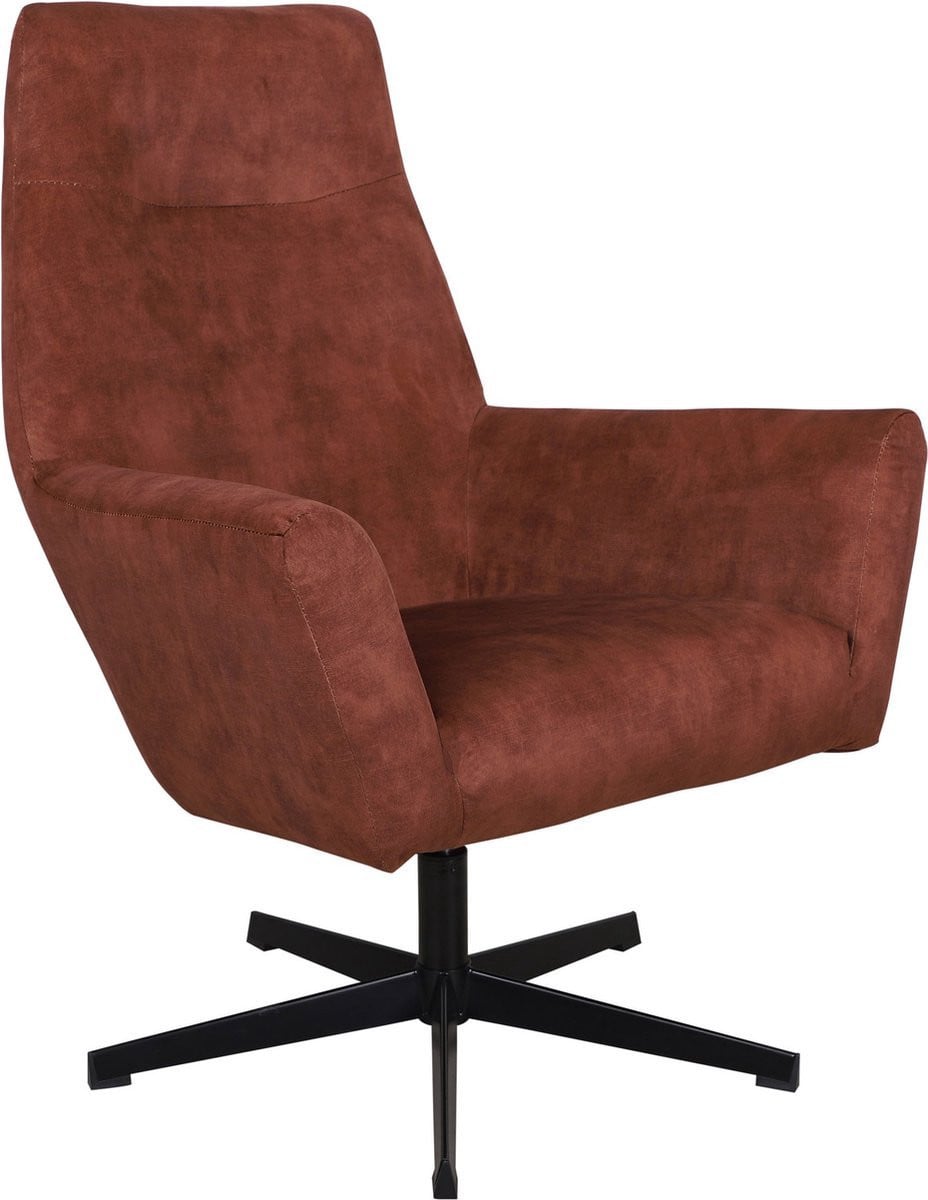 Bolt Edge Velvet Fauteuil Rustic met hoofdkussen - Loungezetel voor binnen