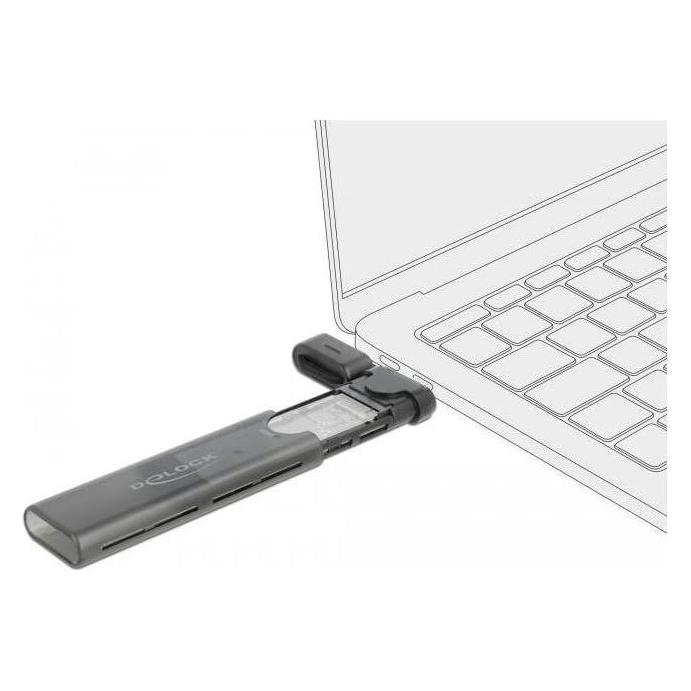 Delock Externes Gehäuse USB-C, NVME&SATA M.2, bootfähig, 10Gbps (M.2) (42635)