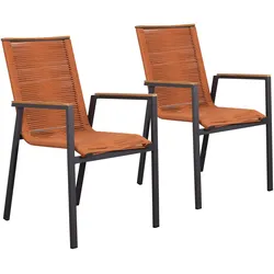 deVries Gartenstühle - 55x66x87cm - anthrazit -