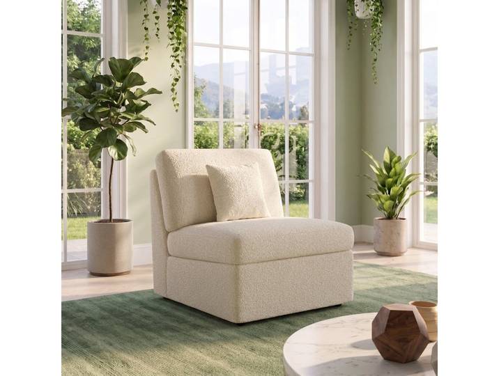 HOMAVO Sofa Ecksofa,Modulares Sofa, flexibel und frei kombinierbar,Chenille-Stoff, Hochwertiger Taschentuch-Federkern