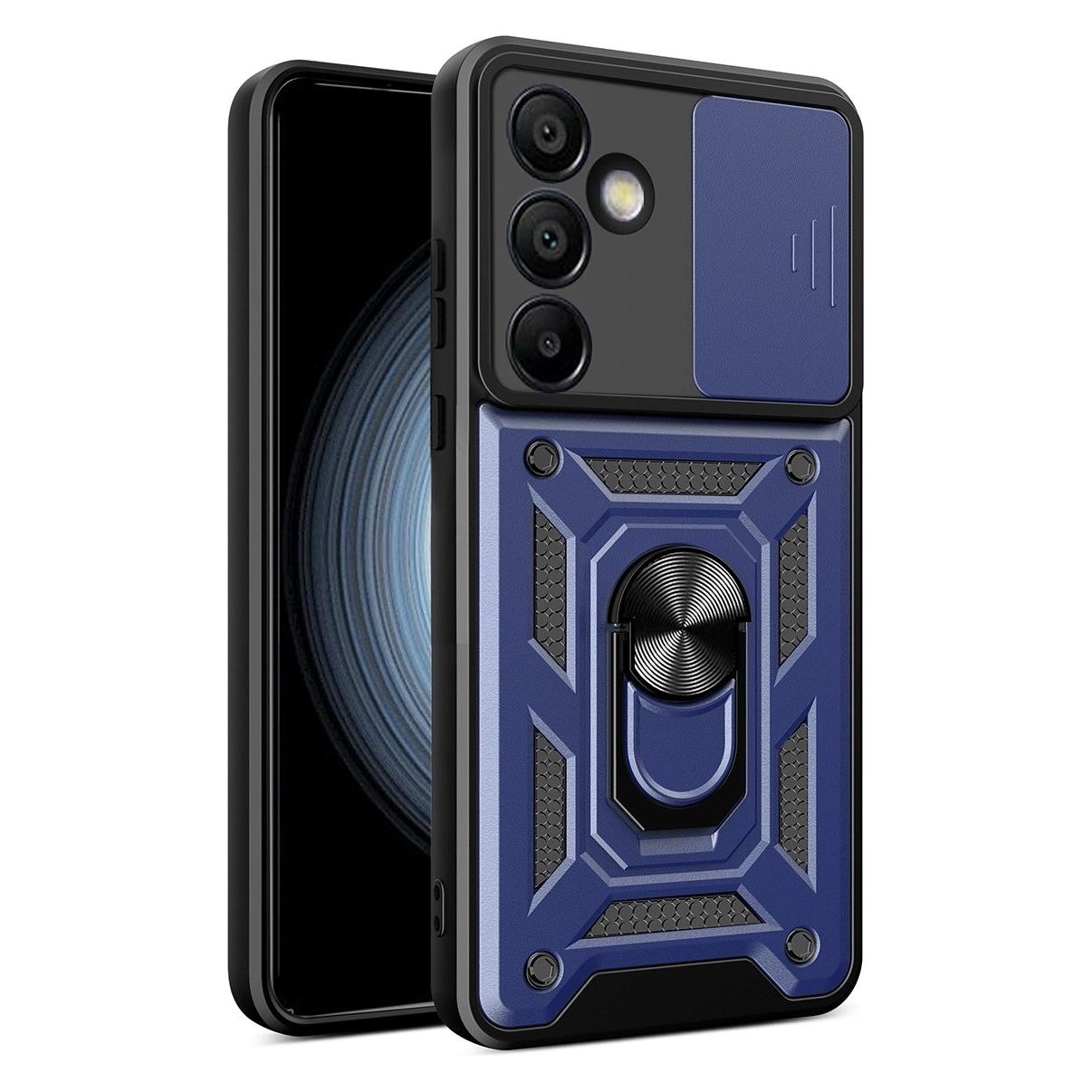 Hurtel Hybrid Armor Camshield mit Ständer und Kameraabdeckung für Samsung Galaxy A56 - Blau (Samsung Galaxy A56) (HYBRID ARMOR CAMSHIELD SAMSUNG GALAXY A56 BLUE)
