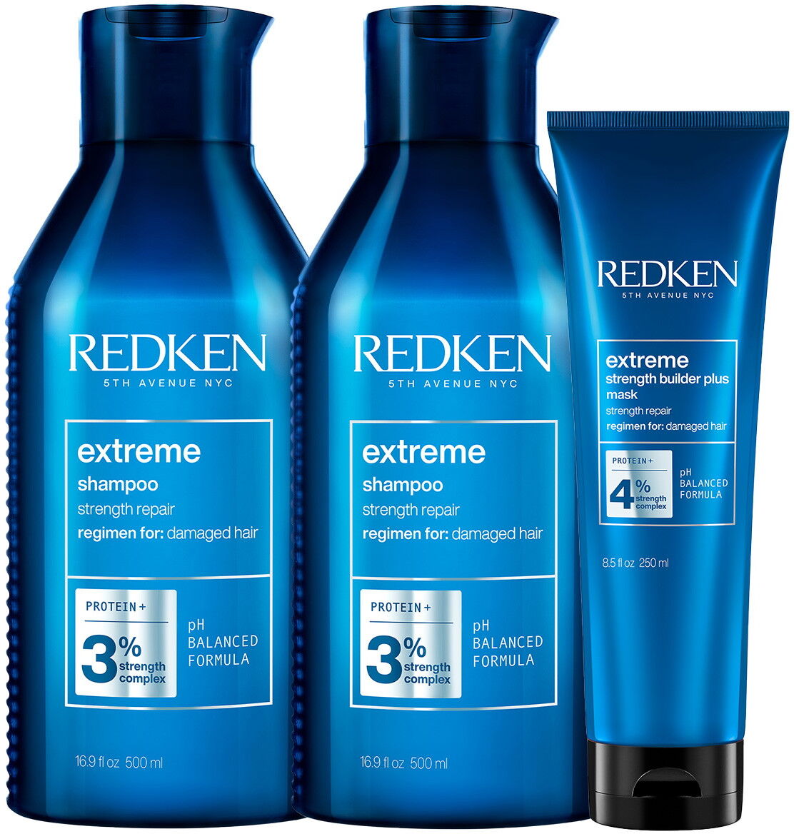 1250ml Redken extreme Big Trio (Shampoo 500ml + Conditioner 500ml + Mask 250ml)