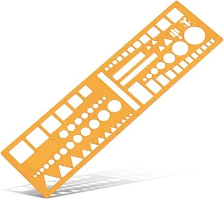 STANDARDGRAPH Zeichenschablone Taktische Zeichen NATO 8353 orange