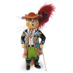 Toms Company Deko-Katze Gestiefelter Kater Stein, Marmor, Granit Rot