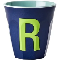 RICE Melamin Becher Buchstaben, Ø9 x H9cm, mehrfarbig, R1