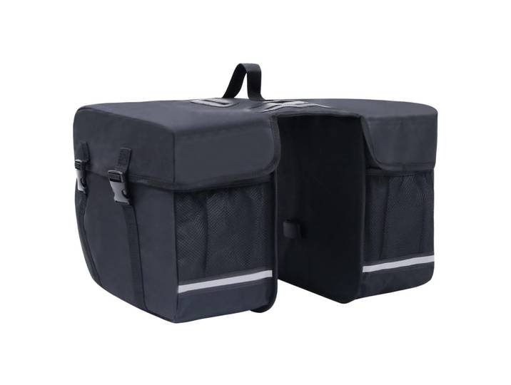 vidaXL Doppel-Fahrradtasche Für Gepäckträger Wasserdicht 35 L Schwarz, 17x30x34 cm, Freizeit & Co, Sport & Fitness, Fahrräder, Fahrradzubehör
