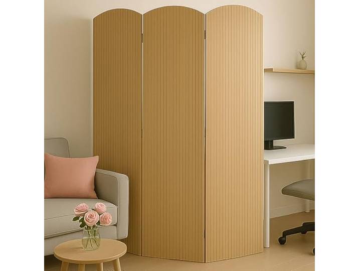Mendler Bambus Paravent HWC-O30 zusammenklappbar 3 Paneele 170x120cm