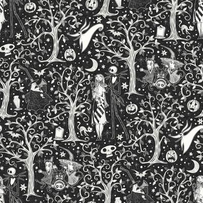 Disney Tim Burton's The Nightmare Before Christmas Black Forest Peel and Stick Wallpaper by RoomMates