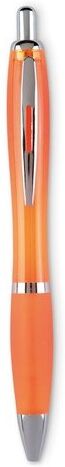 Stylo bille personnalisé RIOCOLOUR ABS orange transparent