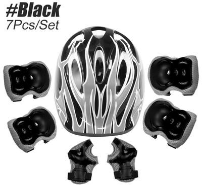 Useful Little Things 6 Piece Multi Sport Protective Gear Set (Knee Pads, Elbow Pads, & Wrist Guards) black Set