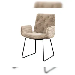 KAWOLA Stuhl CHARME Esszimmersessel Cord taupe