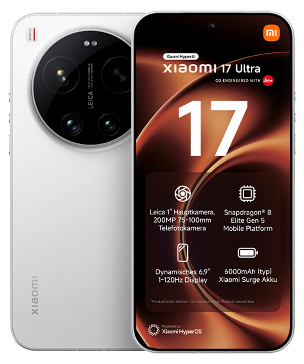 Xiaomi 17 Ultra Dual Sim - White - 1.000 GB - 6.000 mAh