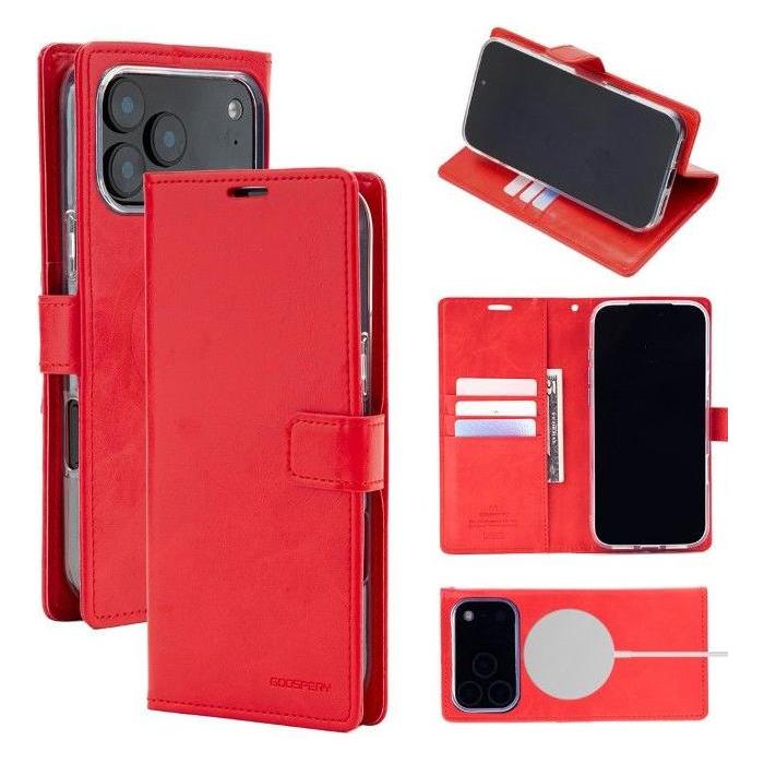 Goospery Bluemoon Diary MagSafe Series (Apple iPhone 17 Pro Max) (MBMD-17PROMAX/18PROMAX-RED)
