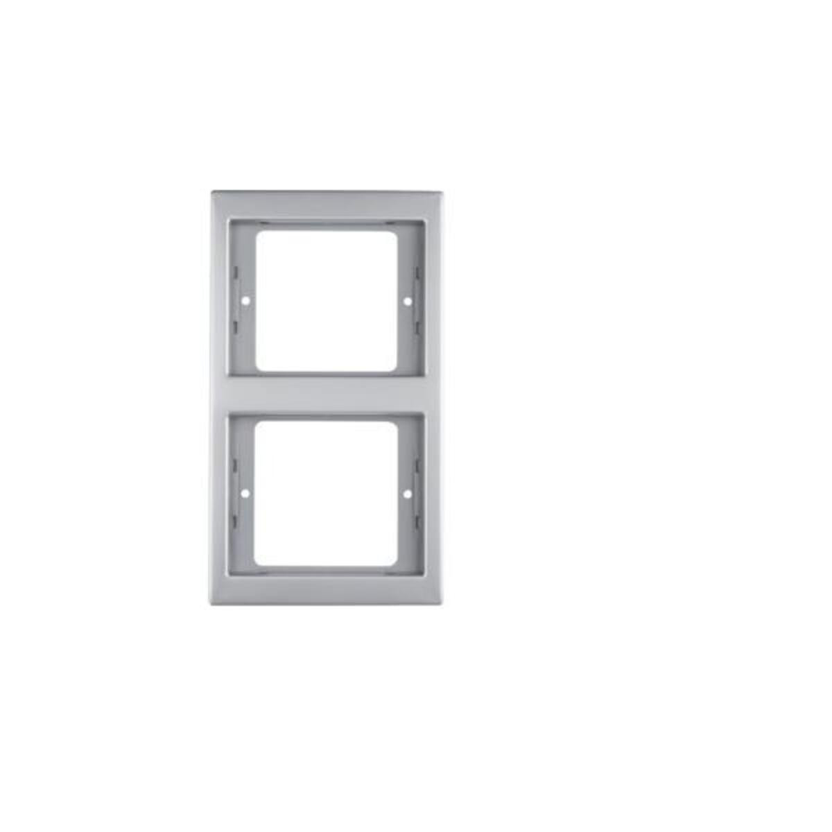 Hager BER K5 frame 13237004 roestvrij staal met verticale dubbele bevestiging
