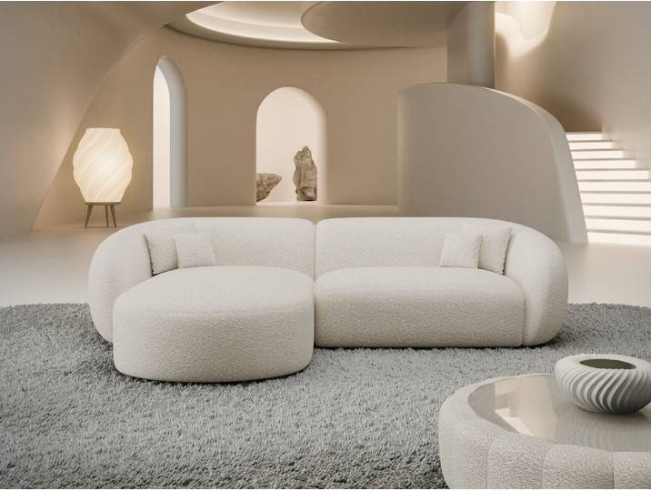Stoff Ecksofa Sorelia L-Form Kurz