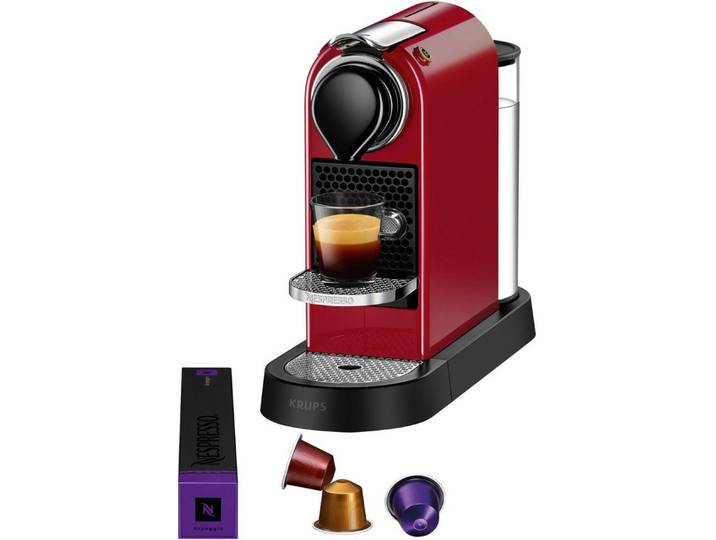 NESPRESSO Kapselmaschine XN7415 New CitiZ von Krups, Wassertank: 1 L, inkl. Willkommenspaket mit 7 Kapseln