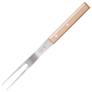Opinel Fleischgabel No.124 Parallele, 16 cm, Holz-Griff, Edelstahl