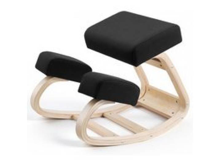 VEVOR Ergonomischer Kniehocker mit Dicken Schaumstoffpolstern & Stabilem Massivholzrahmen, Kniestuhl zur Entlastung von Nacken und Rücken, bis 65 Belastbar, Ideal für Zuhause Büro Meditation, Schwarz