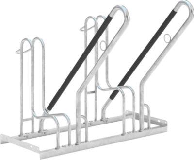 Anlehnparker WSM 4702 XBF, 1-seitig, für Reifen bis 64 mm, 2 Stellplätze, B 1000 x T 850 x H 845 mm