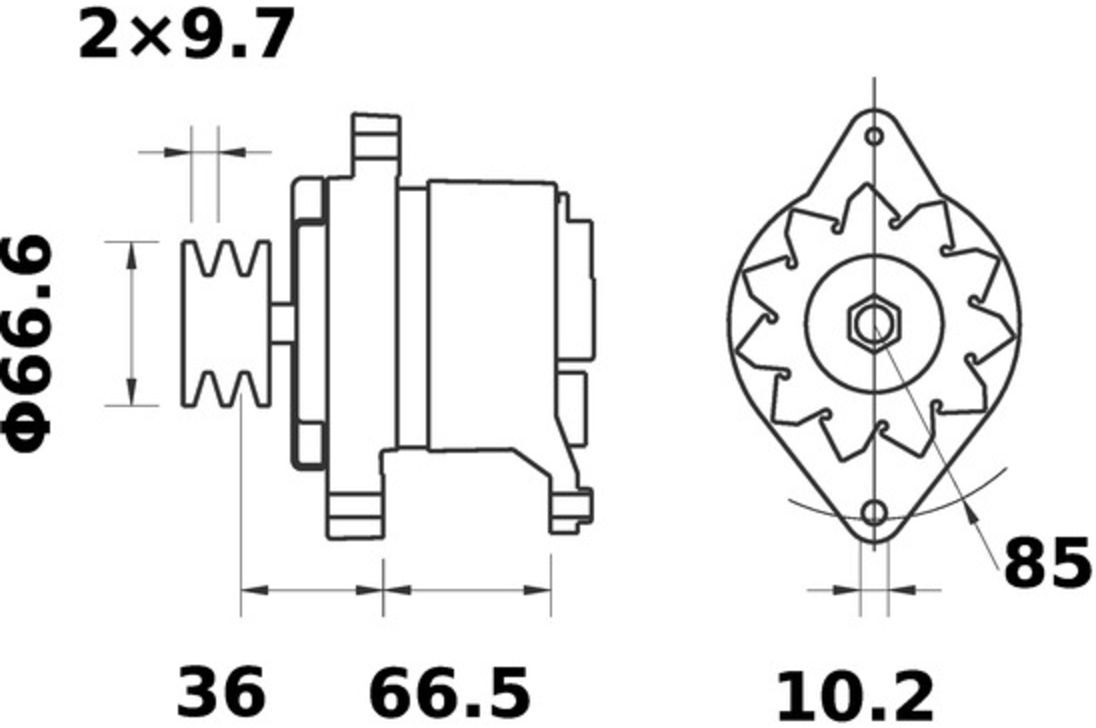 Drehstromgenerator MAHLE MG 580