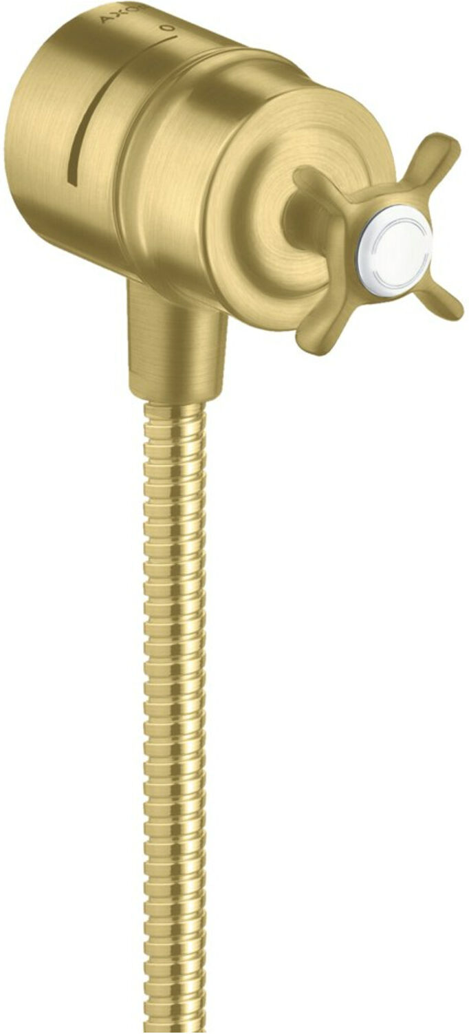 Hansgrohe Absperrventil Axor Montreux Stop m Rückflussverh., Kreuz, brushed brass (16882950)