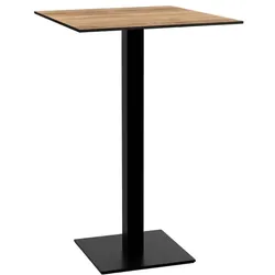 BIG Möbel GmbH Gastro Stehtisch HPL Compact Premium | 70x70 cm Eiche Natur | Gusseisengestell | Made in Germany