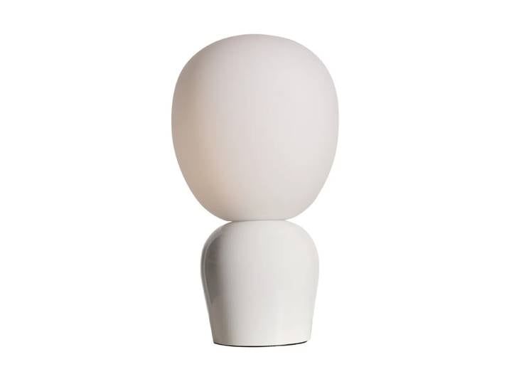 Belid Lampe de table Buddy verre opale Blank blanc