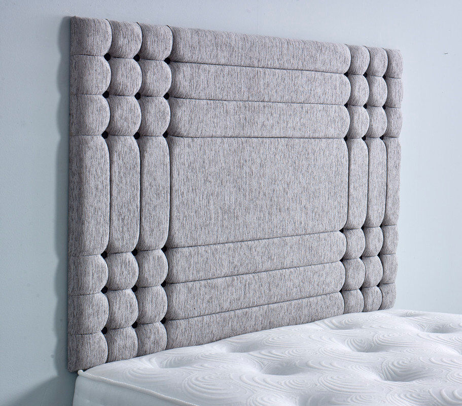 17 Stories Upholstered Chenille Headboard Light Grey Single (3')