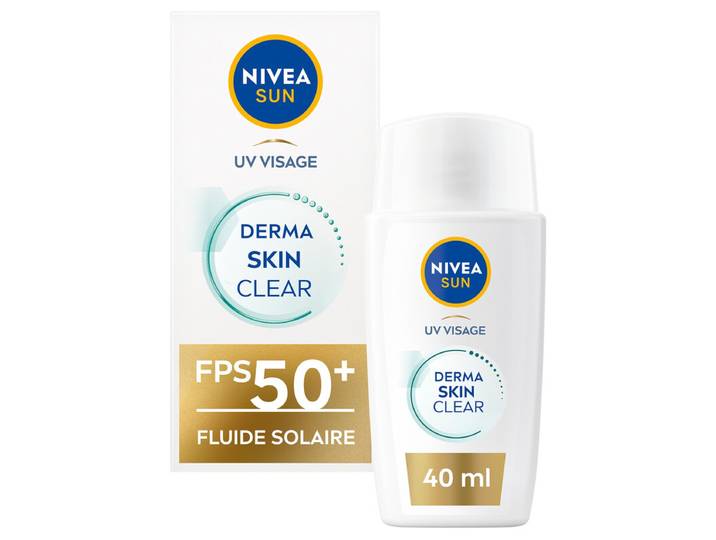 NIVEA SUN Derma Skin Clear Fluide UV visage SPF 50+ - 40 ml