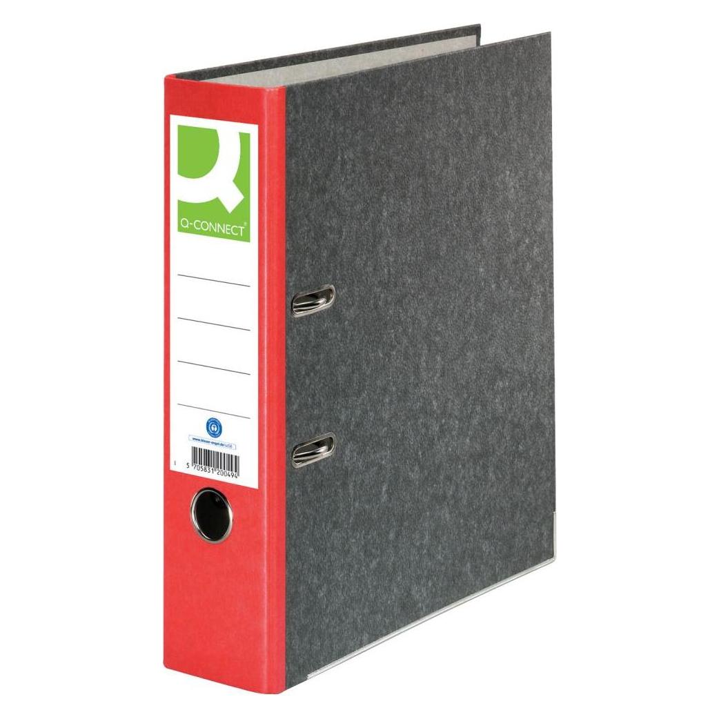 Q-Connect Ordner Pappe A4 80 mm rot (A4, 80 mm, 1 Stk.) (KF18715)