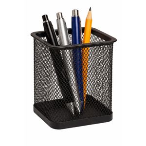 TipTop-Office Stiftehalter TTO 404847, Mesh, eckig, Metalldraht, 1 Fach, schwarz