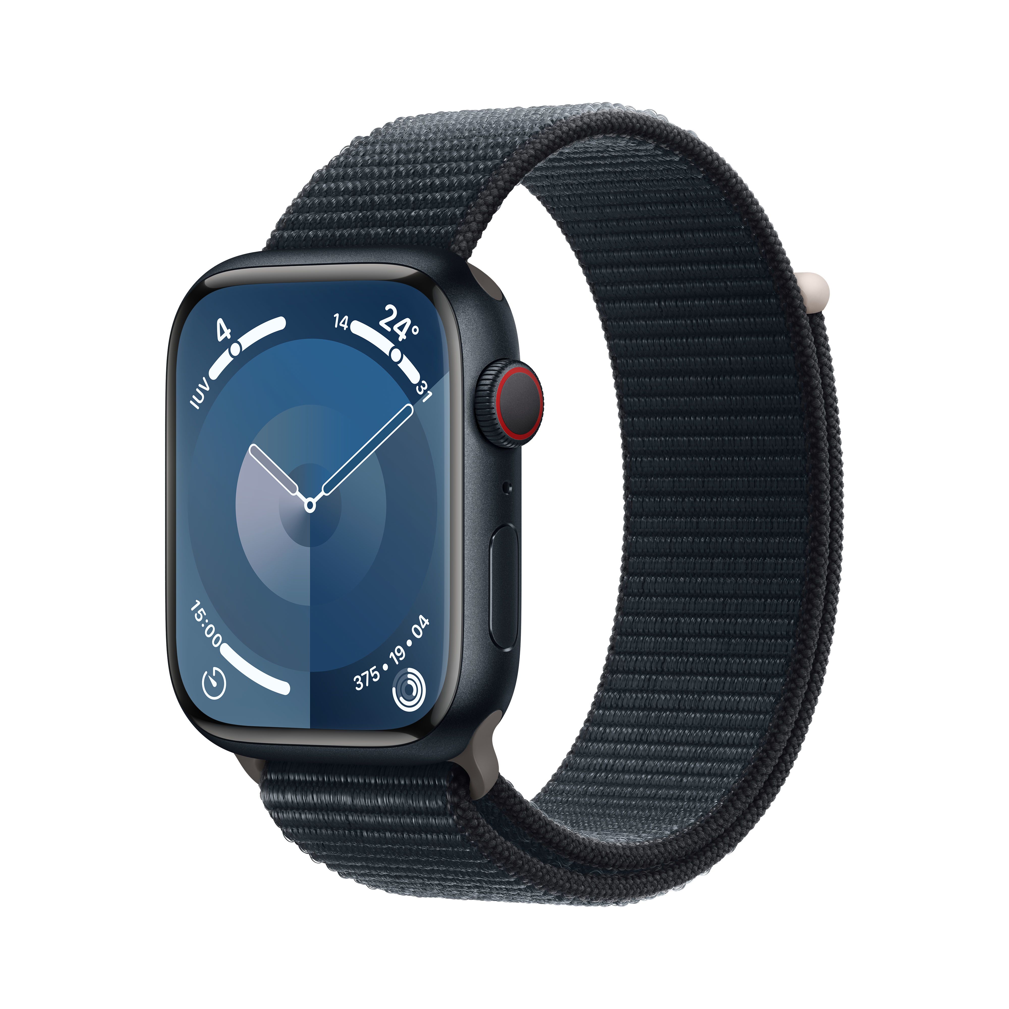 Apple 45 mm Smartwatch Rechteckig IP6X 36 h 4G Watch Series 9 (Schwarz) MRMF3QF/A