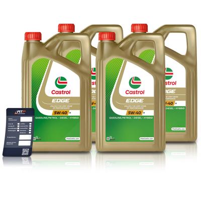 Castrol 20 L EDGE 5W-40 M + Ölwechsel-Anhänger [Hersteller-Nr. 15F710]