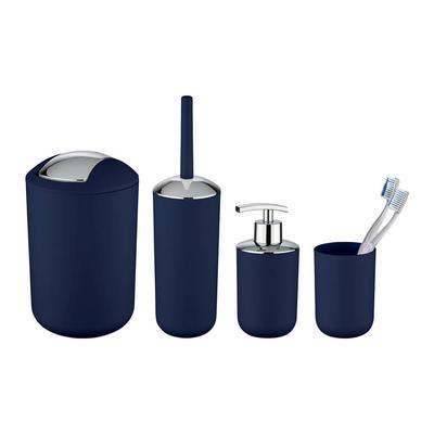 WENKO Bad-Accessoire-Set "Brasil" Dunkelblau 4-tlg. bruchsicher