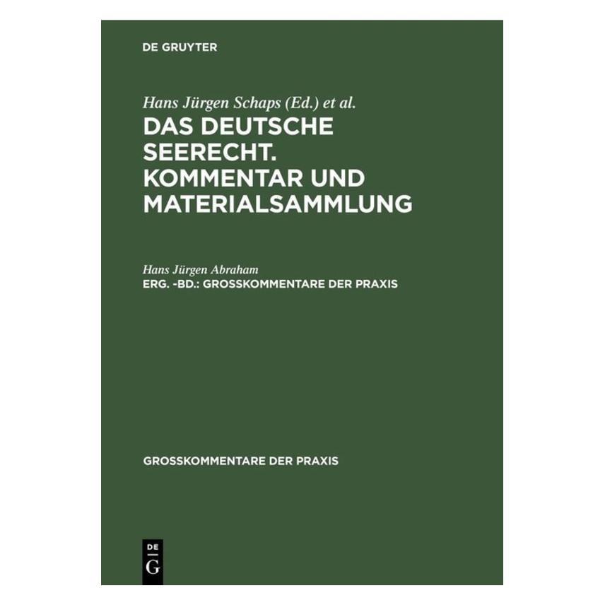 De Gruyter Abraham:Georg Abraham: Das deutsche See (Deutsch, Hardcover, Hans Jürgen Abraham) (66438963)