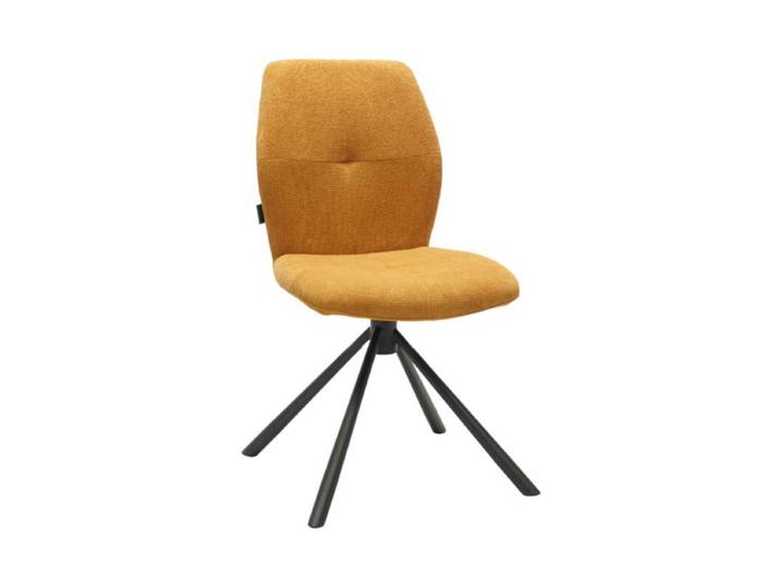 Louming Manoa Stuhl mit Textilbezug, drehbar - Enjoy 270 mustard Vienna 271 mustard Drehfunktion Modern