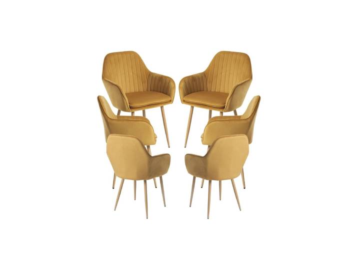6er Set Stühle Chic - Senf