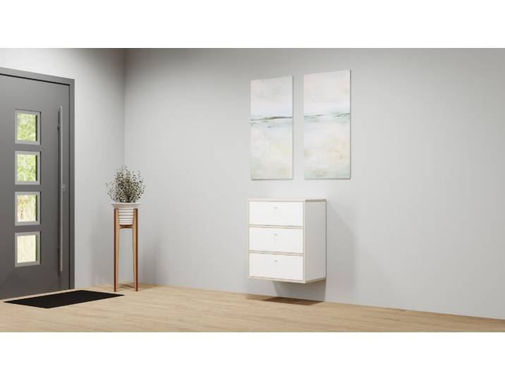 Hängesideboard mit Schubladen – kostenlose Holzmuster Multiplex Multiplex Weiß