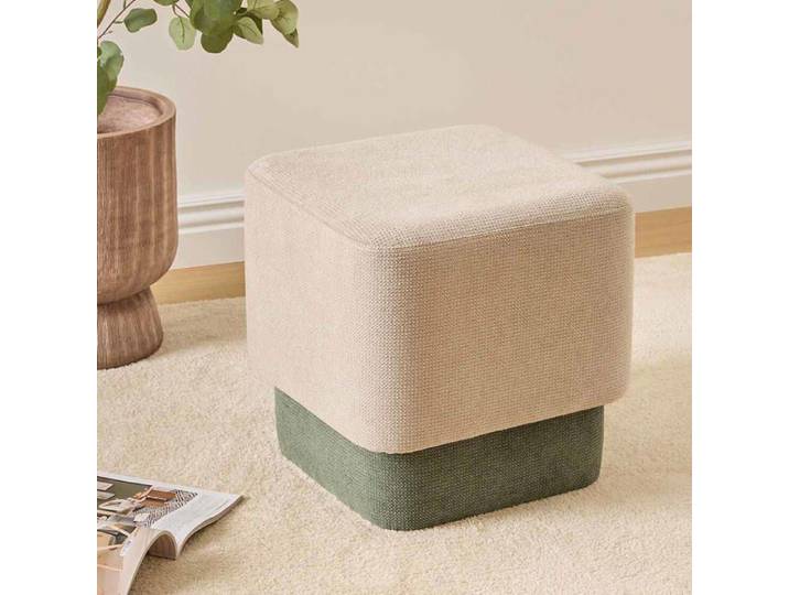 Eazy Living Pouf 2-en-1 Elric Beige - Vert