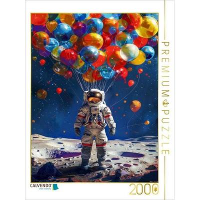 CALVENDO Puzzle Mit vielen bunten Luftballons ins All | 2000 Teile Lege-Größe 90x67cm Foto-Puzzle für glückliche Stunden