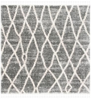SAFAVIEH Berber Fringe Shag Mena Trellis Rug