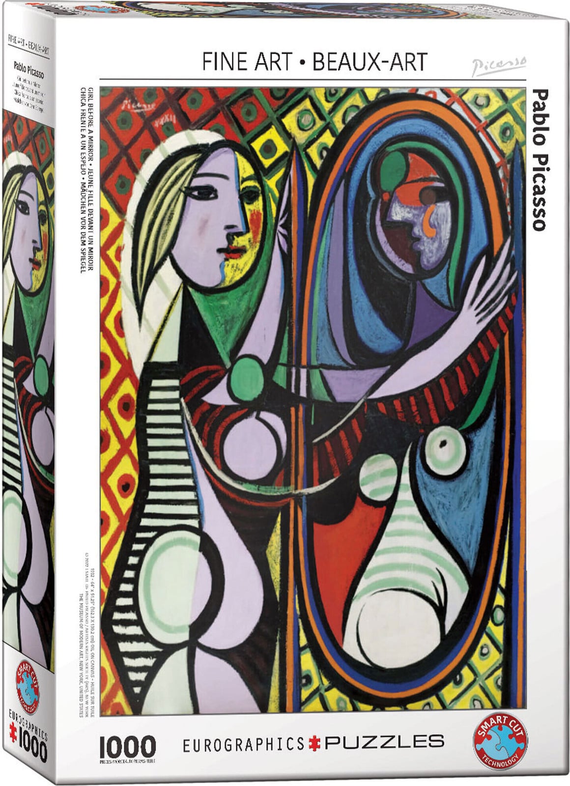 Picasso Meisje voor de spiegel Puzzel van 1000 stukjes 68 x 48 cm