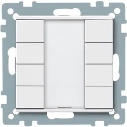 Merten Taster 4fach plus, polarweiss, System M 627819, Schalter + Taster, Weiss