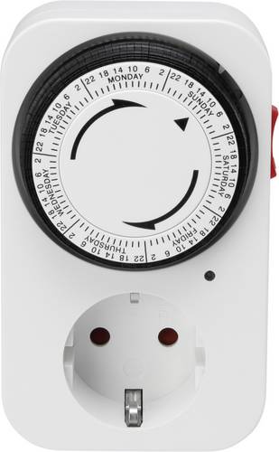 Sygonix SY-5045304 Steckdosen-Timer analog Wochenprogramm 3680W IP20 Dauerbetrieb