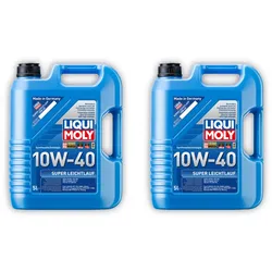 2x Motoröl LIQUI MOLY 1301 Super Leichtlauf 10W-40 Motorenöl Motor Öl 5 Liter