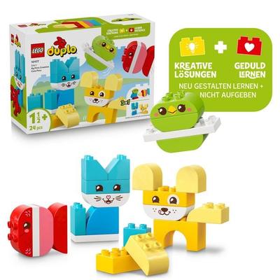 LEGO DUPLO 10477 3-in-1 Kreative Tiere, Spielzeug für Kinder ab 1 Jahr