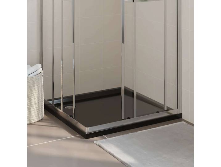 vidaXL Duschtasse ABS Quadratisch Schwarz 90x90 cm