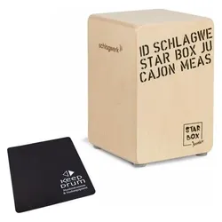 Schlagwerk CP400 SB Starbox Kinder-Cajon mit Sitzpad (Cajon, Perkussion), Perkussion, Schwarz
