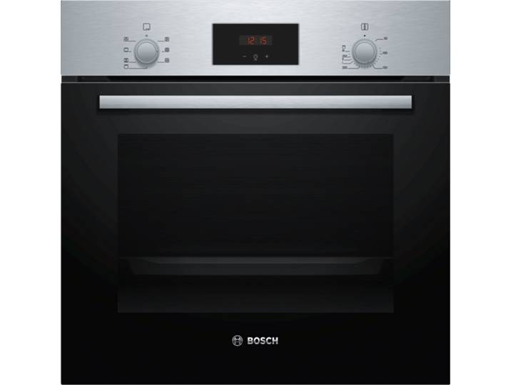 BOSCH Einbaubackofen HBF133GR0, mit Auszug nachrüstbar, 3D Heißluft / Rote LED-Display-Steuerung / EcoClean Direct